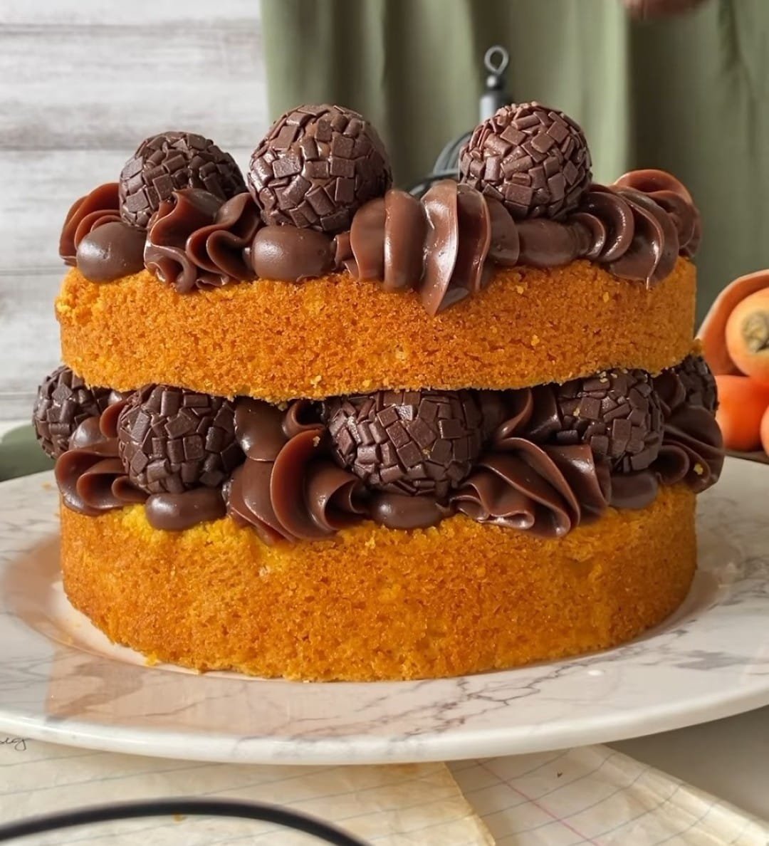 Bolo naked no acetato | cenoura